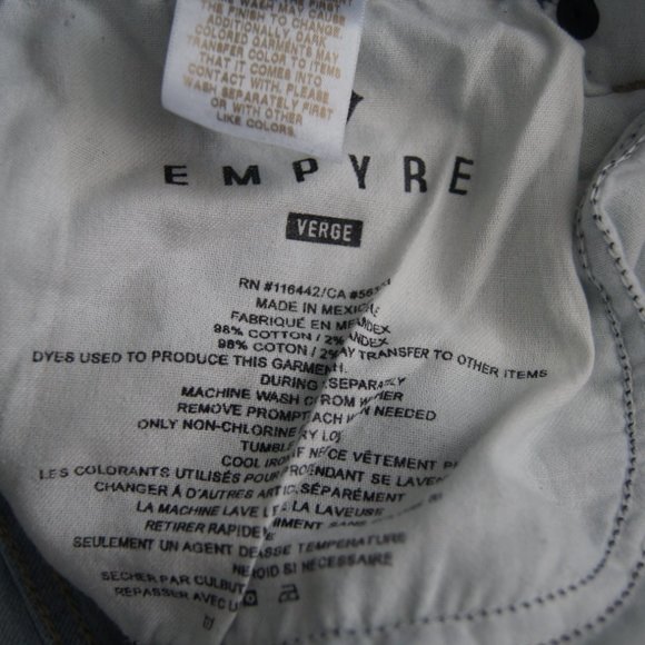 Empyre Verge Tapered Skinny Distressed Light Wash Jeans Men’s Size 28 - Picture 8 of 8